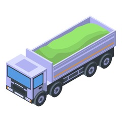 Wall Mural - Lorry tipper icon. Isometric of lorry tipper vector icon for web design isolated on white background