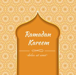 Wall Mural - Ramadan background. Ramadan Kareem vintage ornament card background