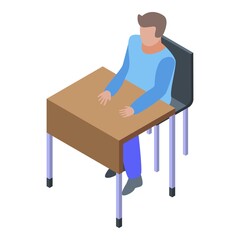 Poster - Foreign language classroom icon. Isometric of foreign language classroom vector icon for web design isolated on white background