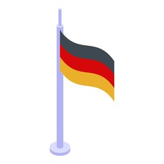 Poster - Germany foreign language flag icon. Isometric of germany foreign language flag vector icon for web design isolated on white background