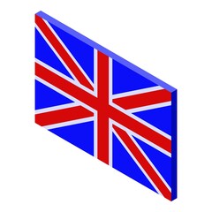 Poster - British foreign language icon. Isometric of British foreign language vector icon for web design isolated on white background