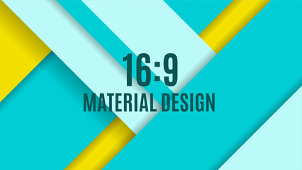 Fototapete - Color Background Unusual modern material design. Format 16:9. Abstract Vector Illustration