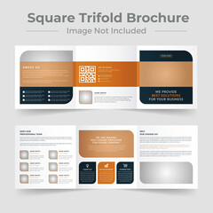 Wall Mural - Square Trifold brochure Design template