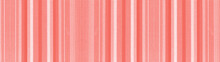 Bright Pastel Coral Red White Striped Natural Cotton Linen Textile Texture Background Banner Panorama