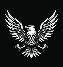 Eagle Symbol Illustration On Vintage Style