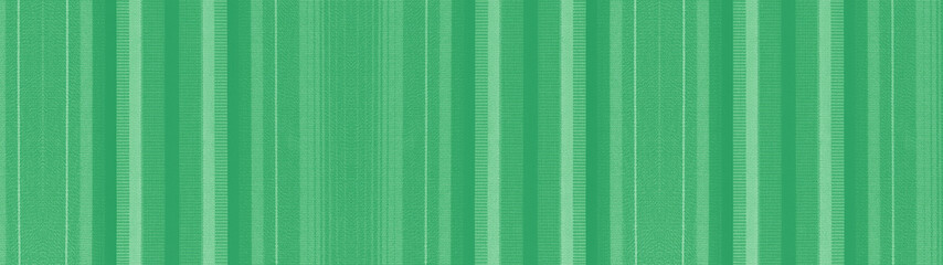 Poster - Dark pastel green striped natural cotton linen textile texture background banner panorama