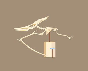 Poster - Pterodactyl showcase cartoon vector illustration