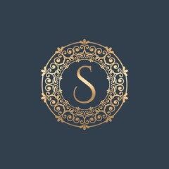 Vintage old style logo icon monogram. Letter S logo. Royal hotel, Premium boutique, Fashion logo, Super logo, VIP logo. S letter logo, Premium quality logo, Lawyer logo.S letter logo icon eps8,eps10