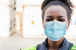 Factory workers with face mask protect from outbreak of Coronavirus COVID-19
