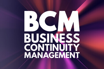 Poster - BCM - Business Continuity Management acronym, business concept background
