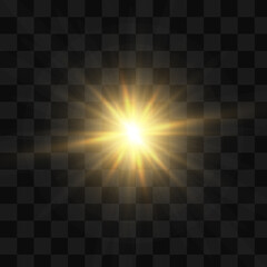 Poster - Glowing effects of light, flash, explosion and stars.
