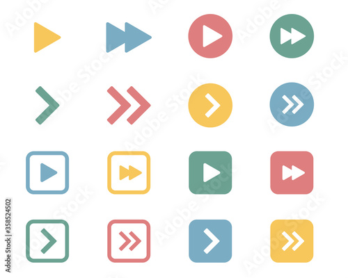 矢印のアイコンのセット シンプル ビジネス 三角 Vector De Stock Adobe Stock