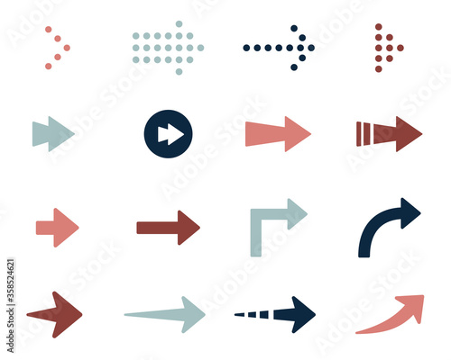 矢印のアイコンのセット シンプル ビジネス 三角 Wall Mural Yugoro