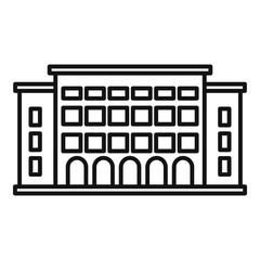 Poster - library building icon. outline library building vector icon for web design isolated on white backgro