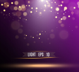 Poster - Brilliant gold dust vector shine. Glittering shiny ornaments for background. Vector illustration.