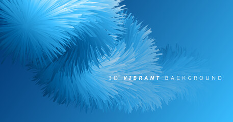 Naklejka na meble 3d Wave Shapes. Fluid Flyer. Blue Vibrant 