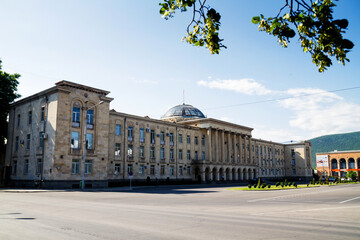 GORI, GEORGIA - JUNE 25: Town Hall in Gori, Georgia on June 25, 2013. Joseph Stalin, the leader of the Sovien Union was born in Gori and his museum is located there.