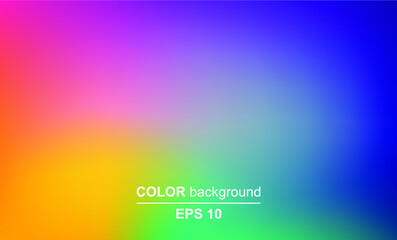 abstract blurred gradient mesh background in bright summer colors. colorful smooth. easy editable so
