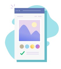 Aufkleber - Image photo editor software app online on mobile app vector or picture creating on digital drawing program flat cartoon, concept of color editing graphic content modern design