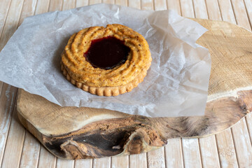 Wall Mural - delicious freshly baked jam tart cake 