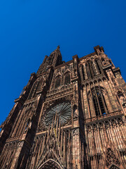 Wall Mural - Outside of the Notre dane de Strasbourg Cathedral in Alsace