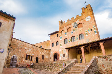 Wall Mural - Certaldo, a village and comune of Tuscany, Italy, in the Metropolitan City of Florence, in the middle of Valdelsa. It was home to the family of Giovanni Boccaccio, died at his home inside the town