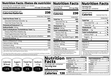 Vector Nutrition Facts Food Table Label Design Template. Serving Size , Fats And Calories List For Fitness Healthy Dietary, Protein Sport Nutrition Facts. Mock Up Table Label For Food Package Design.