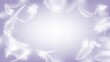 Flying white feathers of a bird or angel, lightness and tenderness background