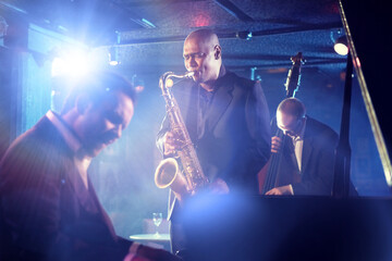 Jazz Band playing on Stage