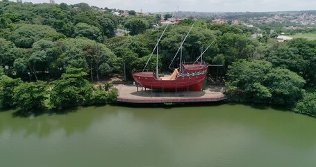 Wall Mural - Parque Portugal de Campinas SP, aerial image