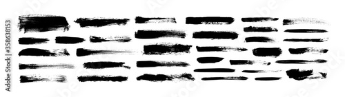 Fotomural Vector grungy paint brush strokes collection