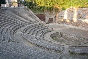 Poster - Mesmerizing view of the amphitheater in Ostia Antica archaeological site in Rome, Italy