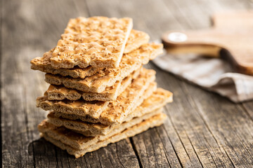 Sticker - Knackebrot. Wholegrain crispbread with sesame seeds