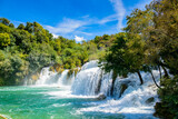 It's Beautiful Waterfall of the Krka National Park in Croatia