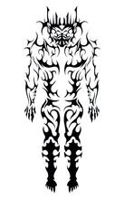 Abstract Armour Protection Knight Tattoo Sticker Silhouette Line Art