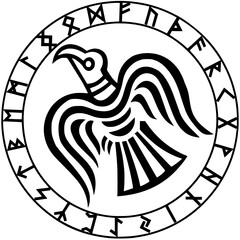 Rabe im Runenkreis, Hugin & Munin