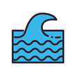 © Jeronimo Ramos - Sea wave fill and line style icon vector design