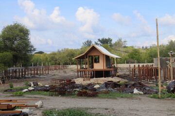 Poster - Maison en chantier à Gili Meno, Indonésie