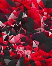 Red Black Psychedelic Geometric Shapes Abstract Background