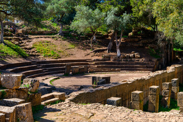 Wall Mural - Amphitheater of Tipasa, a colonia in Roman province Mauretania Caesariensis, nowadays Algeria. UNESCO World Heritage Site