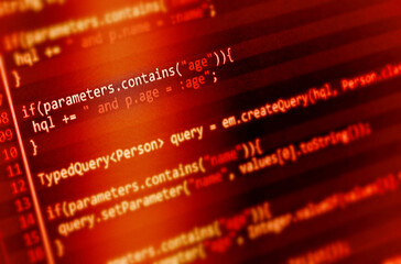 Poster - Program code on a monitor