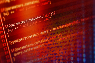 Poster - Program code on a monitor