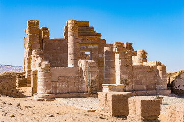 Wall Mural - It's Deir el-Haggar temple, Dakhla Oasis, Western Desert, Egypt