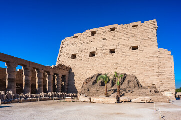 Canvas Print - It's Part of the Karnak temple (Ancient Thebes with its Necropolis), the main place of worship of the eighteenth dynasty Theban Triad with the god Amun as its head.