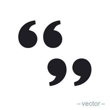 Set of quote mark, quotes icon vector sign design