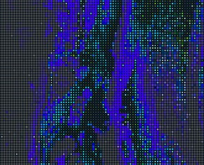 neon green blue geometric shapes abstract background