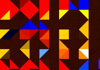 Wall Mural - red yellow blue abstract geometric shapes background