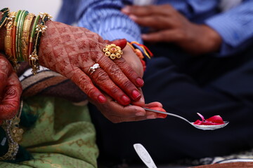 Indian traditional wear Hindu culture wedding celebration