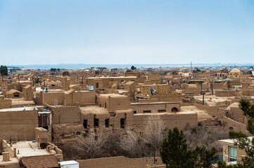 Wall Mural - It's Town of Meybod, Iran. View from the Narin Qal'eh or Narin Castle