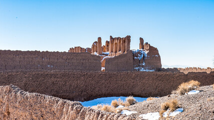 Wall Mural - It's Iranian province of Isfahan, abandoned village called Murche Hort in winter.